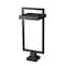 Z-Lite Luttrel 1 Light Outdoor Pier Mounted Fixture, Black & Sand Blast 566PHXLS-SQPM-BK-LED - alternate 4
